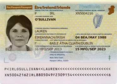 نتیجه تصویری برای پاسپورت ایرلند
