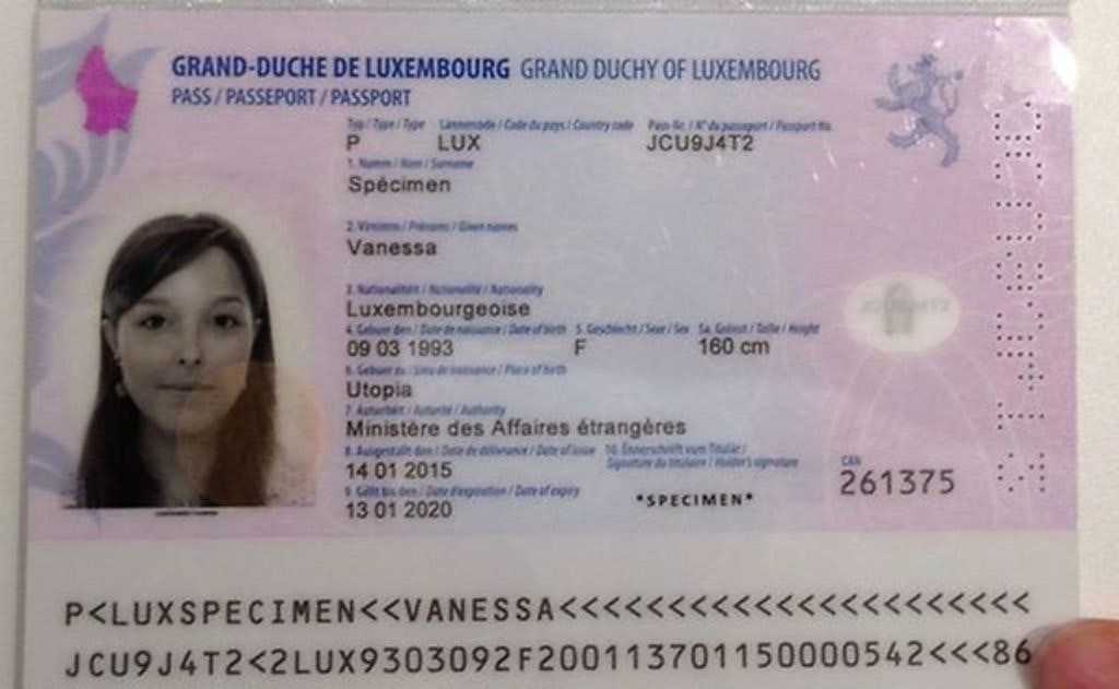 نتیجه تصویری برای پاسپورت لوکزامبورگ